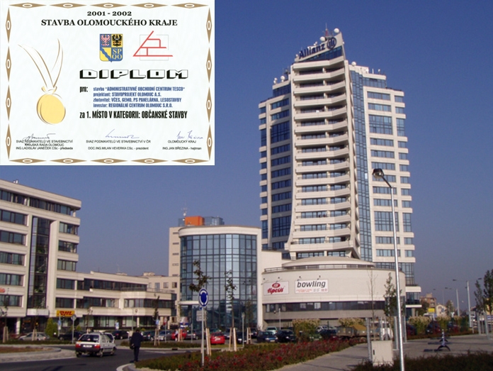 Regionální centrum Olomouc, Jeremenkova ul.     Stavba Olomouckého kraje 2001-2002